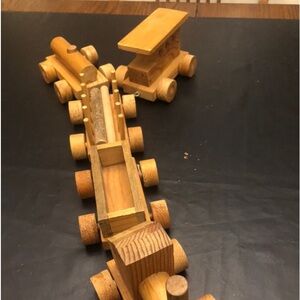 Vintage pull along stacking train. Downsizing and must sell? Asis, $on delivery.